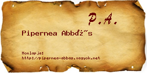 Pipernea Abbás névjegykártya